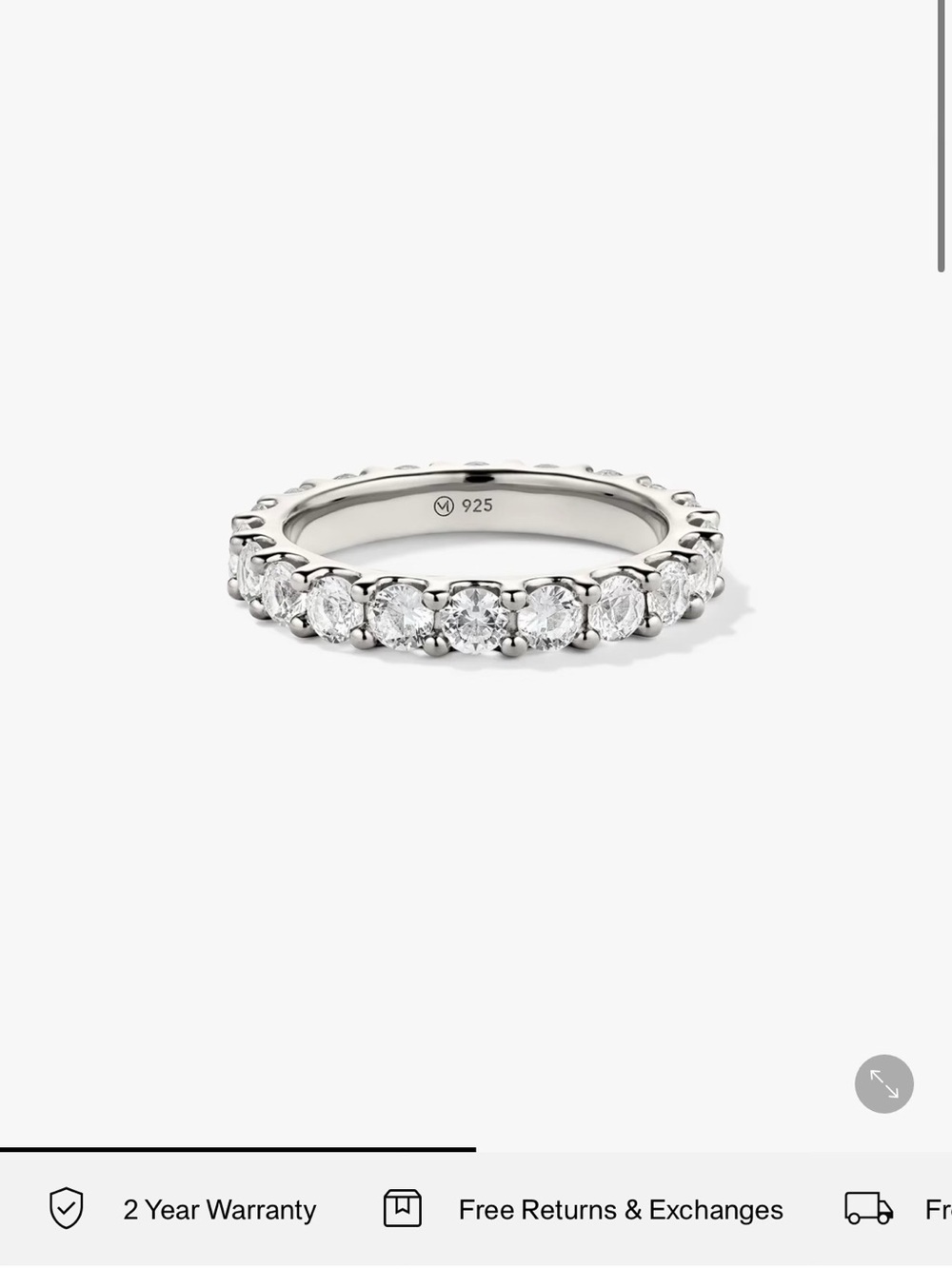 Mejuri Silver Eternity Ring